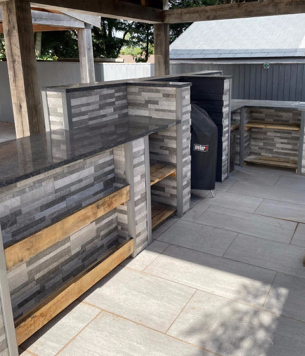 Outdoor kitchen and bar builds by Paving The Way